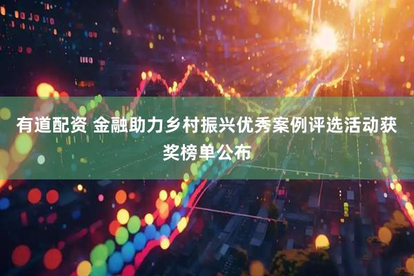 有道配资 金融助力乡村振兴优秀案例评选活动获奖榜单公布